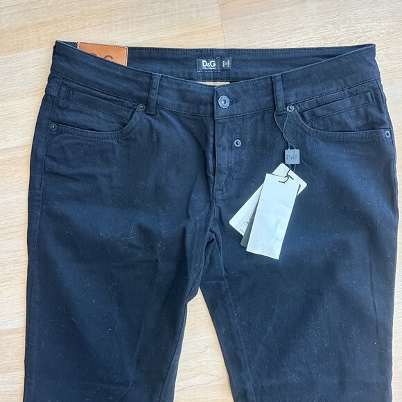 Dolce & Gabbana Pretty Jeans NWT 32 Tight Fit Black Zipper Ankle - Picture 2 of 10